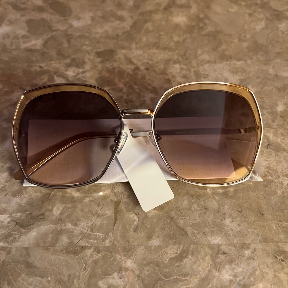 Guess Factory Brown Gradient Butterfly Ladies Sunglasses‎ GF0410 33F 59 NWT NEW